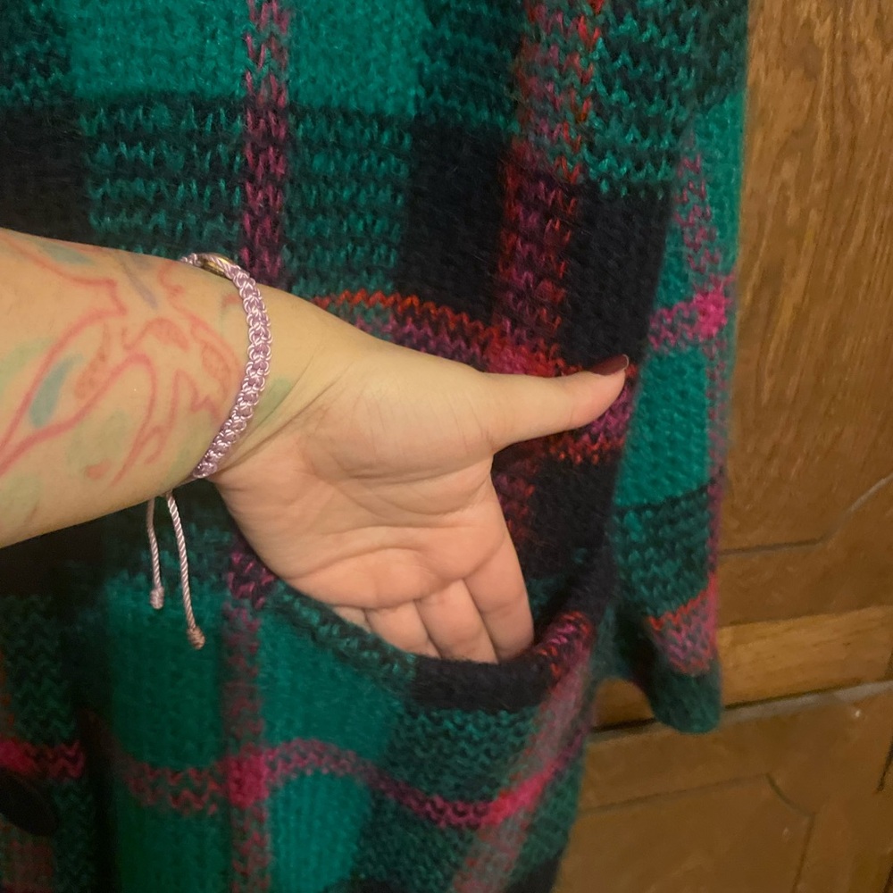 Diffusion Plaid Cardigan - Picture 4 of 6